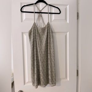 Top Shop grey/silver embellished mini dress
